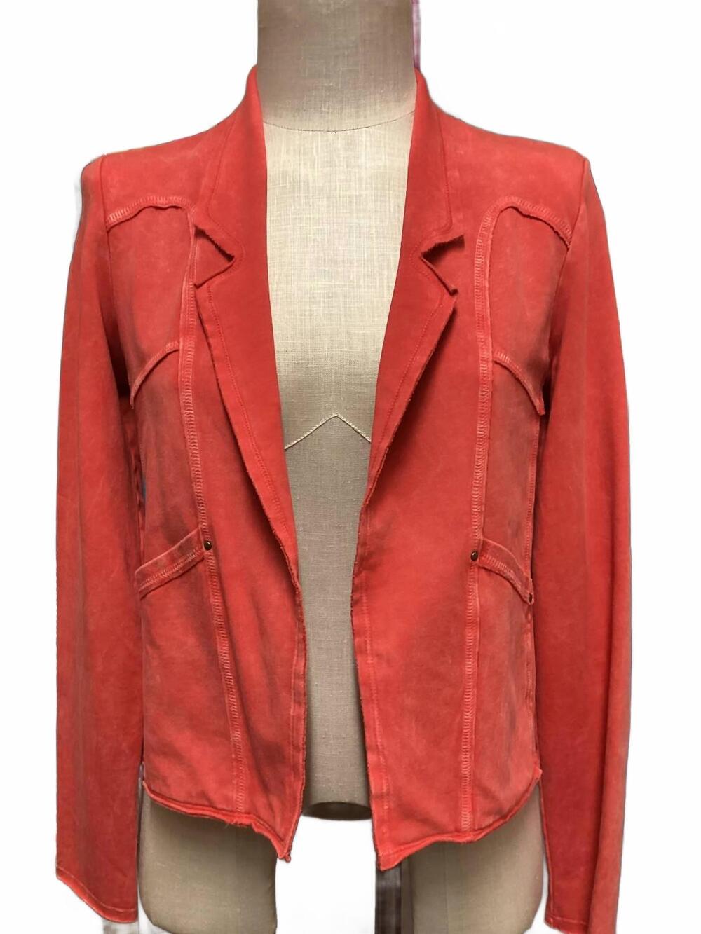 NEW TESTIMONY LOS ANGELES women's crop jacket in poppy